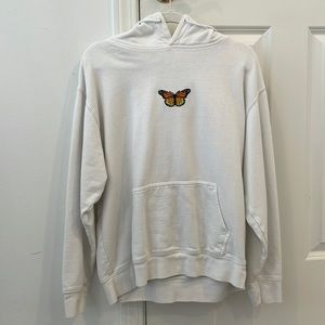Brandy Melville White Butterfly Hoodie